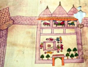 아요디아의 람 잔마스탄의 가장 오래된 지도 (1717년)