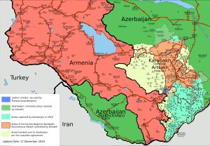 2020년 나고르노카라바흐 휴전 협정 지도