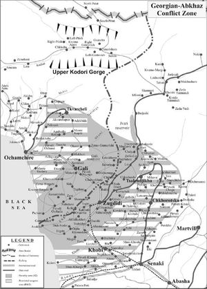 2008년 7월의 조지아-압하스 교전 지역