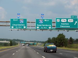 I-77 남쪽 종점, 사우스캐롤라이나주 콜럼비아의 I-26 교차점