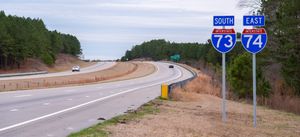 2014년 엘러비(Ellerbe) 방향의 I-73/I-74