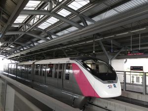 Innovia 모노레일 300 핑크 라인에서 사용되는 차량, 왕립 관개청 역