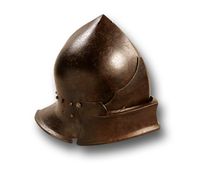 잉글랜드-부르고뉴 양식의 샐릿. 이탈리아 양식과 독일 양식의 특징이 섞여있다.