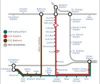 509, 510, 511번 노면전차 노선도