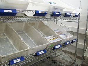 캐나다 우체국 우편물 처리 시설의 소포