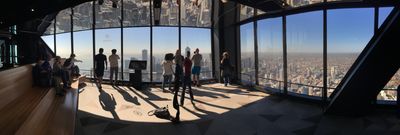 2017년 전망대 내부 동남쪽 코너를 보여주는 파노라마 사진