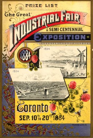 1884년 토론토 산업 박람회 광고