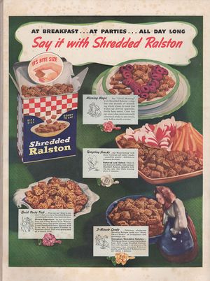 1942년 Shredded Ralston 광고