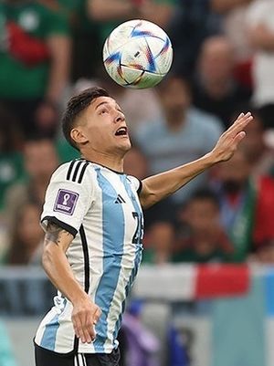 2022년 FIFA 월드컵에서 아르헨티나 소속으로 뛰는 몰리나