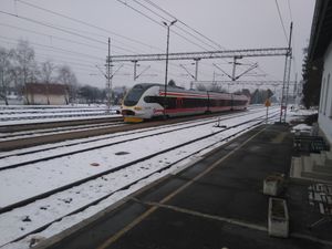 자프레시치 기차역에서 출발하는 통근 열차