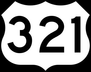 US-321 도로 표지판