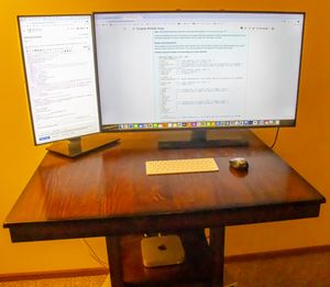 세로형 모니터, 두 번째 디스플레이가 왼쪽에 위치