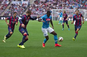 2014년 8월 바르셀로나와의 경기에서 활약하는 사파타