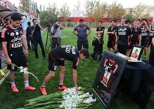 노루지의 사망 후 첫 훈련에 참가한 페르세폴리스 선수들