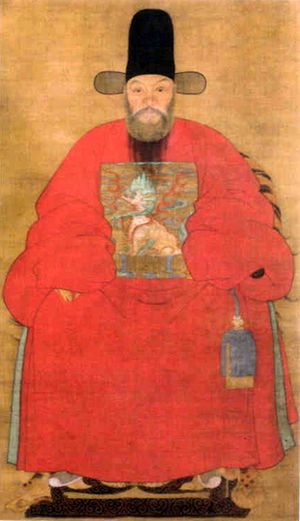 천일각을 처음으로 세웠던 범흠의 초상화.