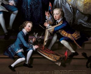 윌리엄 헨리(왼쪽)와 형 헨리의 1751년 가족 초상화