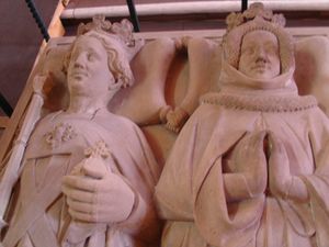 루프레히트 3세와 그의 아내 엘리자베트 폰 호엔촐레른, 하이델베르크 성령교회 무덤 세부 묘사