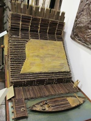 초기 슬라브족의 그루드 보루와 부두의 단면, 폴란드 그단스크