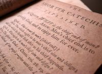 《소요리 문답 해설》 아홉 번째 판의 첫 페이지 (스코틀랜드 퍼스 1785년).