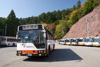 역전 광장. 버스 주차장으로 사용되고 있다.