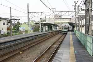 2008년 10월 1번 승강장에서 동쪽을 바라본 역 모습