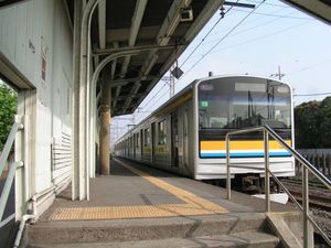 2005년 8월의 오카와역 승강장