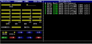 헤라클레스 에뮬레이터에서 실행되는 MVS