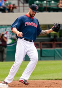 2014년 포터킷 레드삭스에서 뛰고 있는 레나도