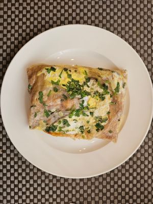 계란과 파를 곁들인 젠빙