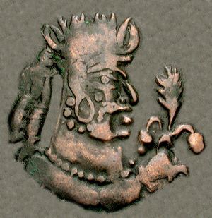 토라마나 2세의 초상화, 그의 주화에서.