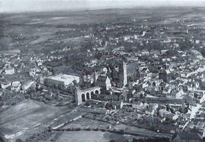 1920년대 마을의 항공 사진