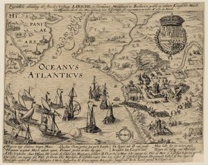 1610년 지도, 라라슈 양도를 보여주며, 도시가 이 지역에서 가장 크다는 것을 묘사함