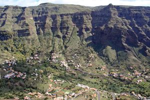 카나리아 제도 라 고메라의 계단식 밭