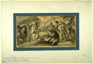 코르비니아노와 곰, 코스마스 다미안 아삼, 1725년경