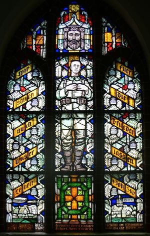 1918년 제작된 독일 뤼네베르크 루터교 성 요하네스 교회의 스테인드글라스