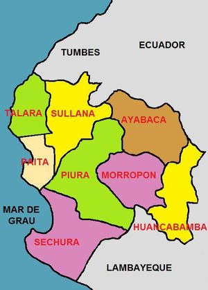 피우라 주의 군 지도