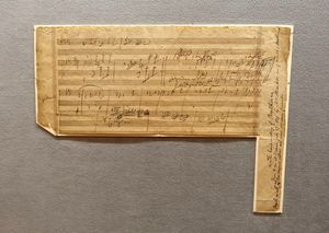 피아노 소나타 29번의 느린 악장의 스케치, 아마도 1818년, 악보