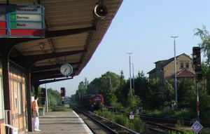 북쪽에서 들어오는 화물 열차 입구