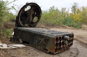 이줌 (우크라이나)에서 TOS-1의 잔해