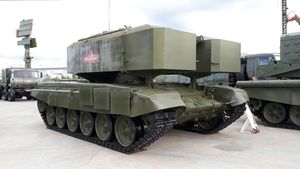 TOS-1A용 TZM-T 적재 수송 차량, "아르미야 2020" 전시회