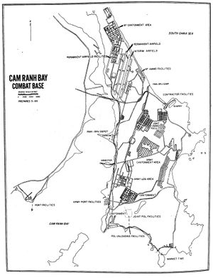 1969년 캄란 만 미군 시설 지도 (베트남)