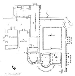 남쪽 목욕탕 평면도