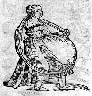 9명 또는 11명의 아이를 출산한 여성, 콘라트 리코스테네스의 1557년 작품