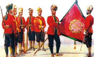 숄링구르 전투 - 하이데르 알리의 기치를 마드라스 연대가 탈취