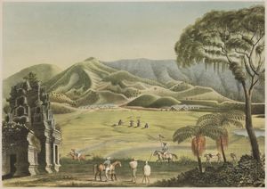 프란츠 빌헬름 융훈의 디엥 전경 그림 ().