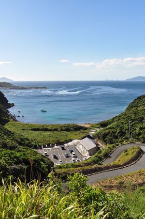 류가하마 캠프장 (竜ヶ浜キャンプ場), 입구에서 본 모습