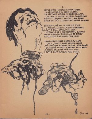 즈라트코 프리차와 에도 무르티치가 그린 "야마" 삽화