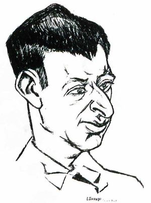 1927년의 이반 골 (Lajos Tihanyi 그림)