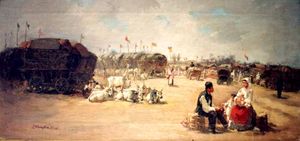 Târgul Moșilor , 오보르의 박람회(사바 헨티아의 19세기 후반 그림)