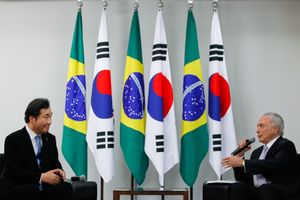 미셰우 테메르 브라질 대통령과 이낙연 대한민국 국무총리 (2018년, 뉴욕)